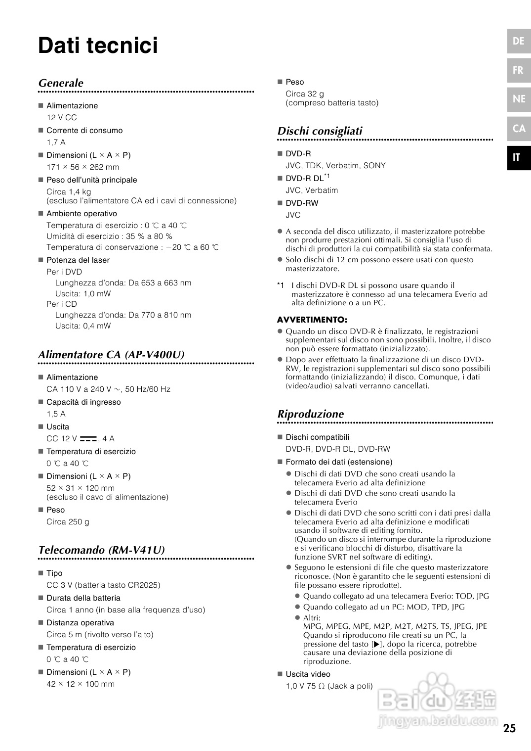 JVC CU-VD40 E/EK/ER刻录机说明书:[7]