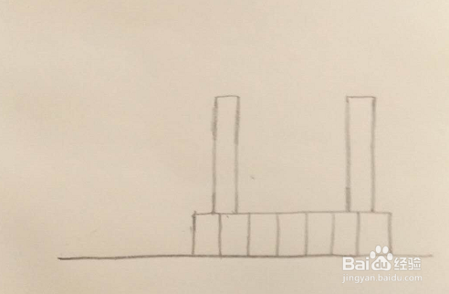 如何画一个凉亭