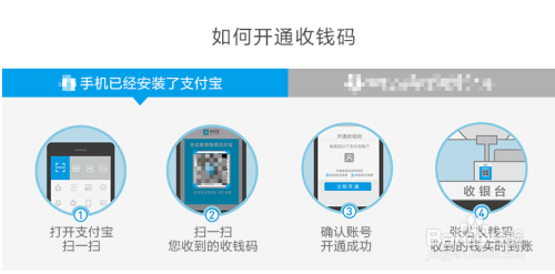 支付宝收款码，商户收款码开通方法