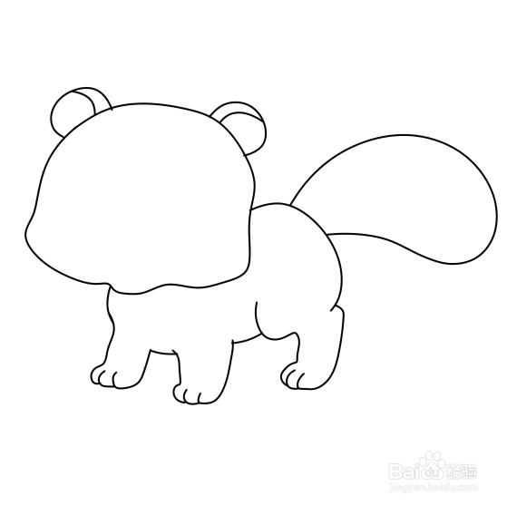 简笔画---卡通版狸猫的画法-（狸猫简笔画彩色）[图]