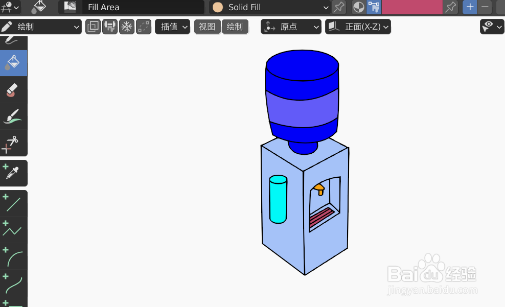如何使用blender2.9快速设计饮水机简图模型