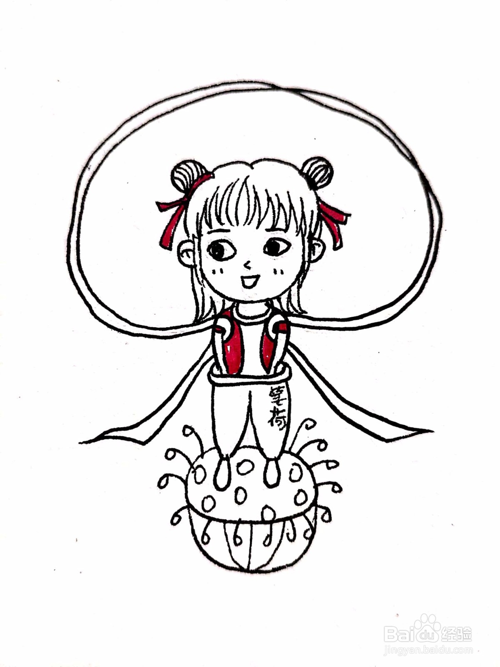 哪吒创意简笔画怎么画？