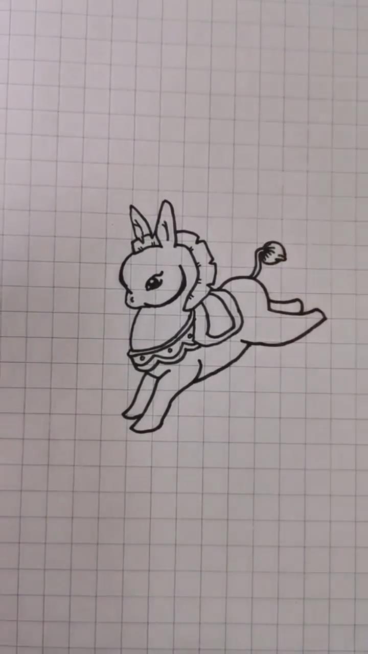 幼儿手工小马驹怎么画