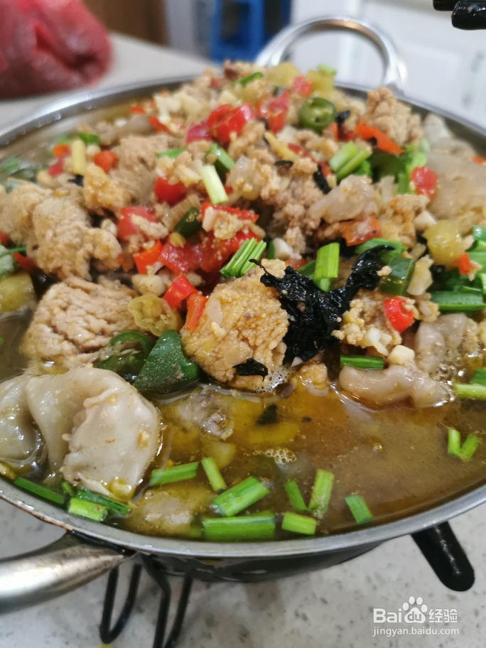 给老公做干锅鱼籽鱼泡
