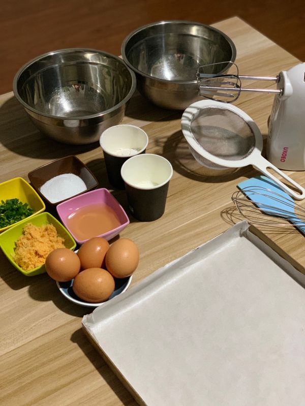 葱香肉松蛋糕卷