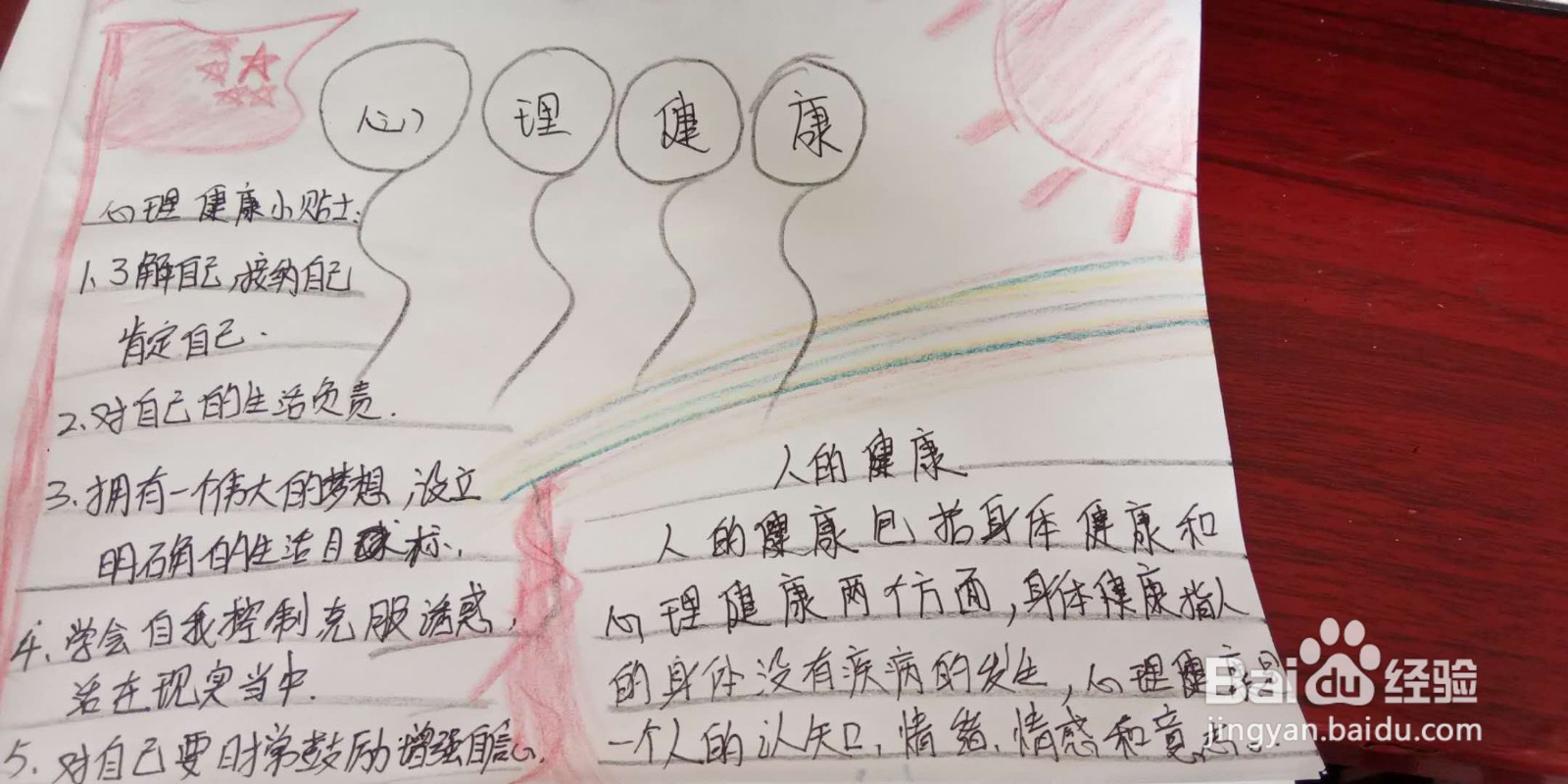 大学生心理手抄报素材