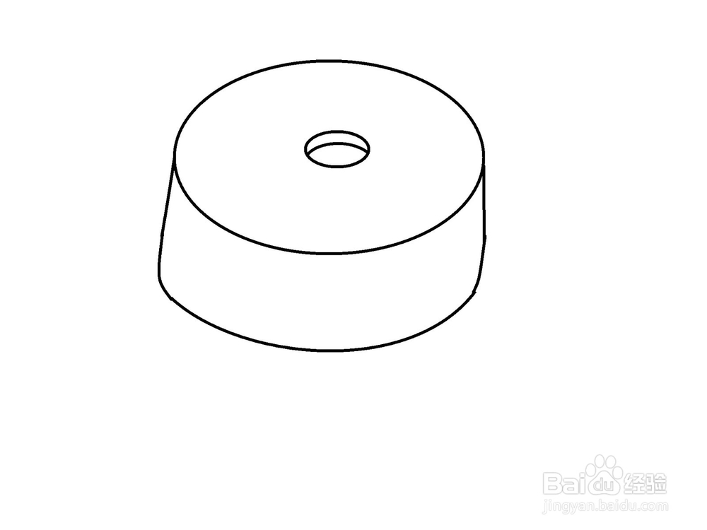 怎样简单画圆形小板凳