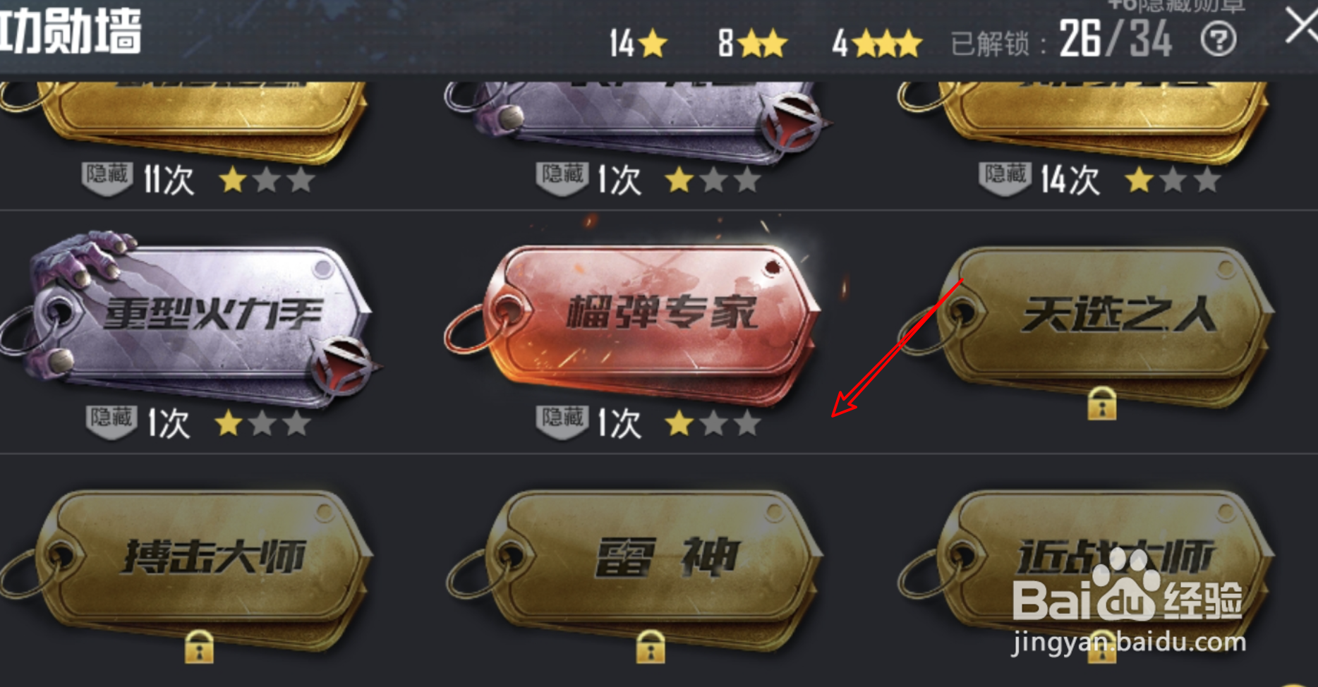 和平精英怎么查看自己获得了什么功勋