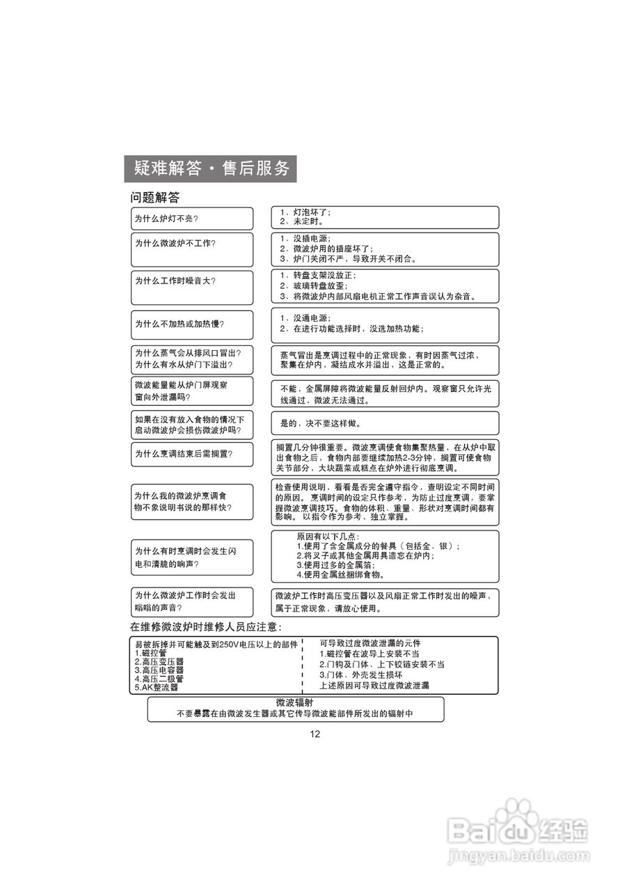 海尔MI-2270MG(N)微波炉使用说明书