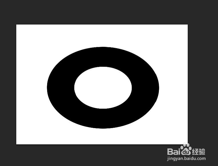 用PS如何快速做出一个空心的椭圆？