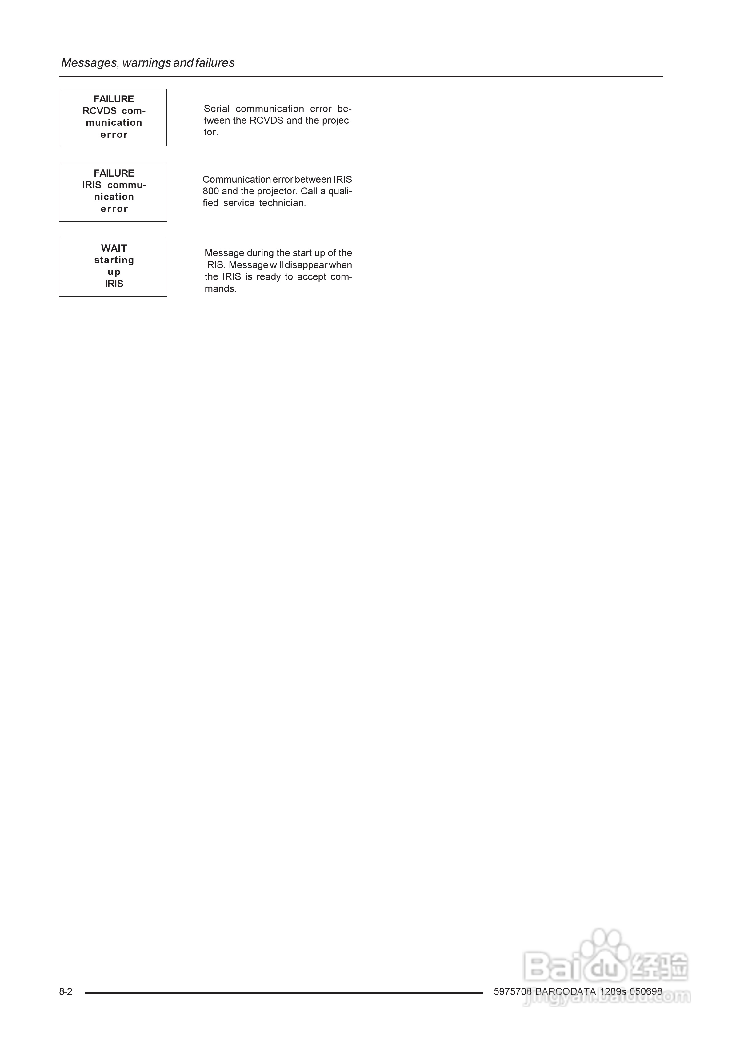 Barco巴可 DATA 1209S投影机说明书:[5]