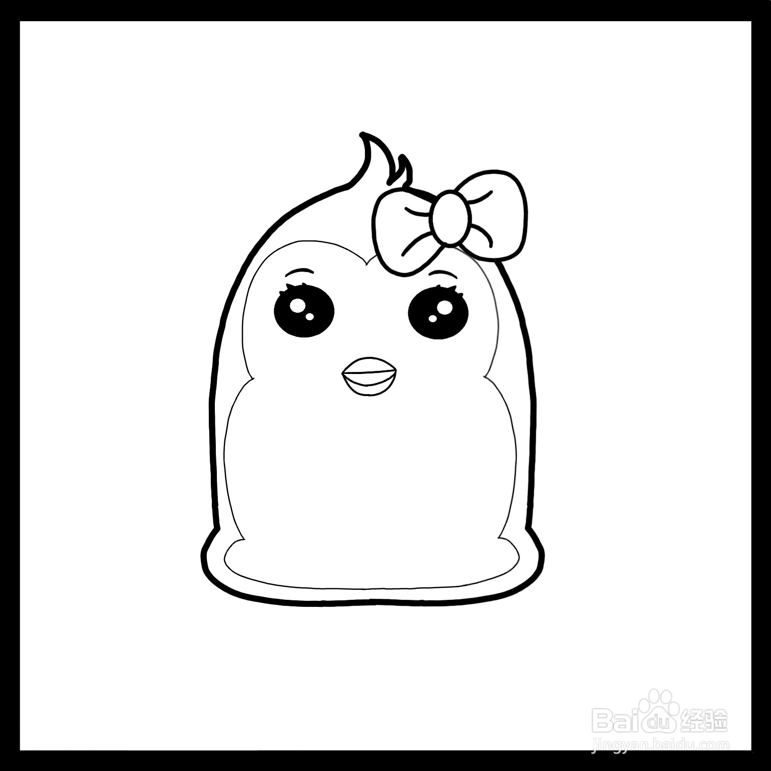 怎么画粉红企鹅简笔画(儿童简笔画)