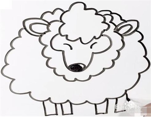 伴儿成长简笔画系列-怎样画小羊简笔画