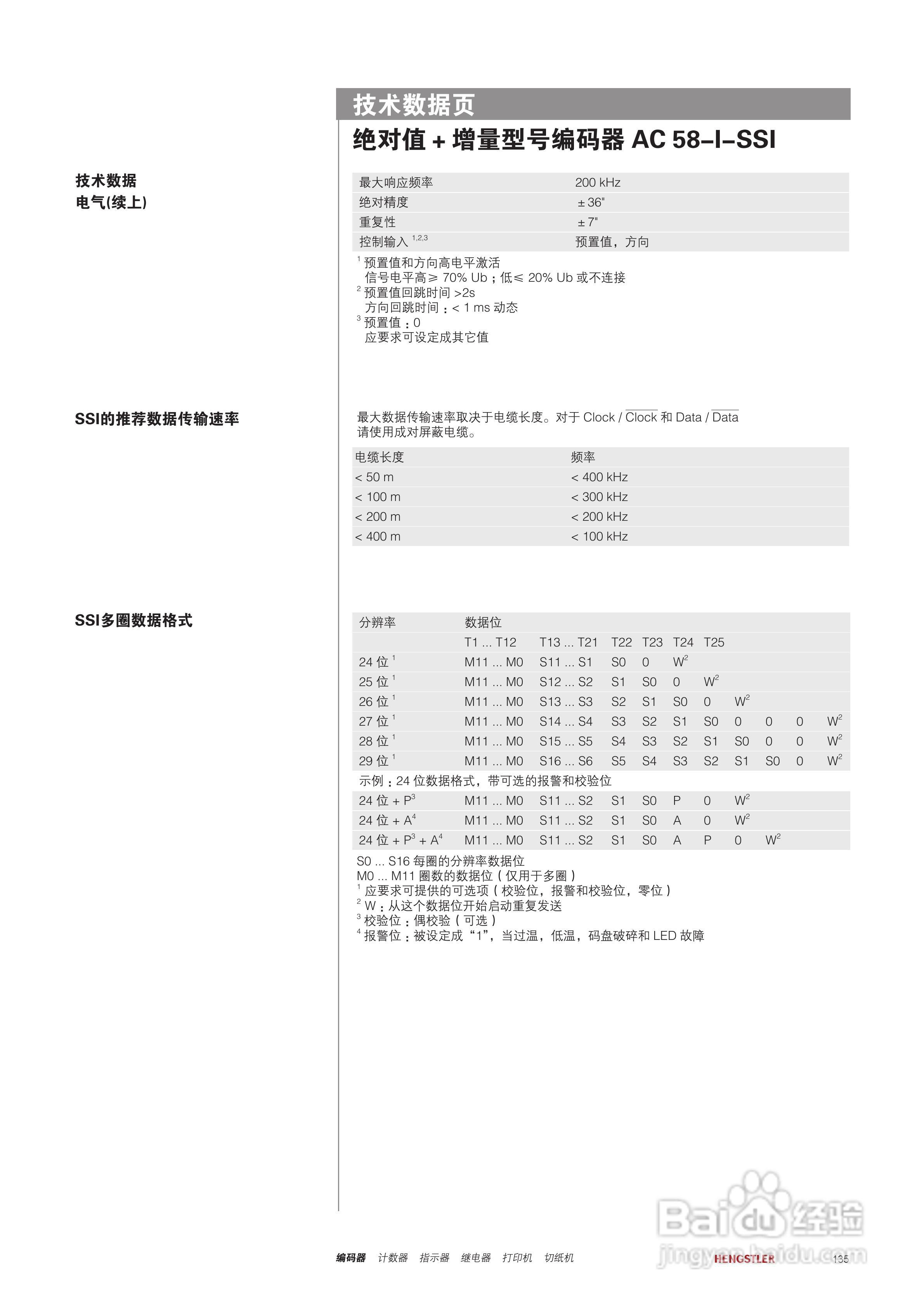 Hengstler 绝对值型编码器产品说明书:[14]