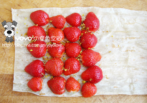 桂花草莓筋饼卷