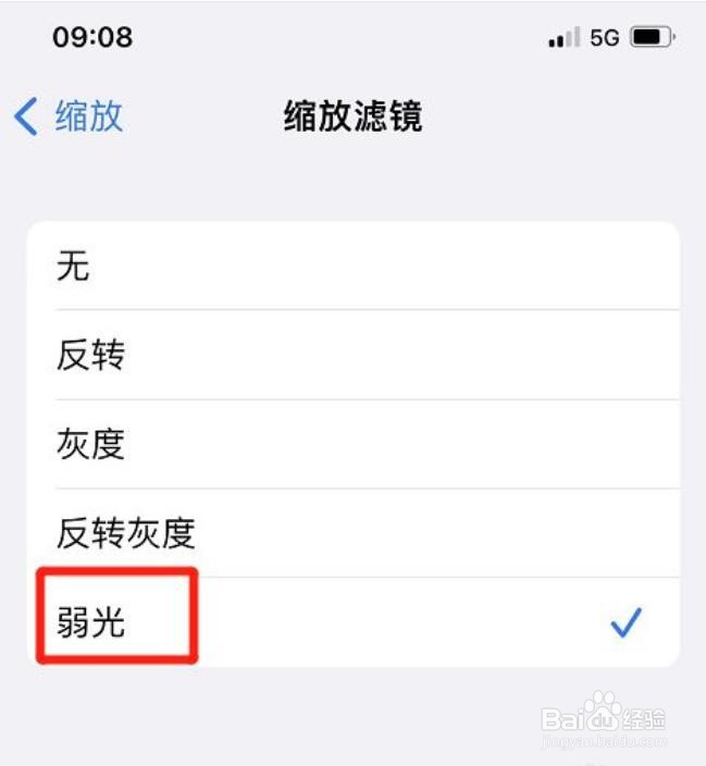 苹果缩放怎么设置弱光滤镜