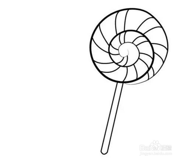 棒棒糖儿童卡通简笔画教程
