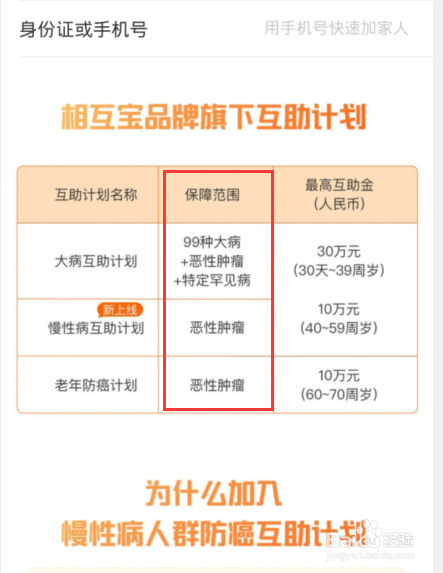 相互宝慢病防癌互助计划互助范围有哪些