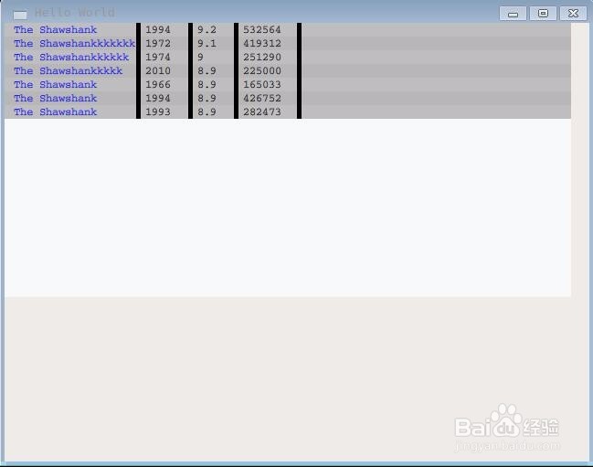 如何在Qt QML中创建列效果?