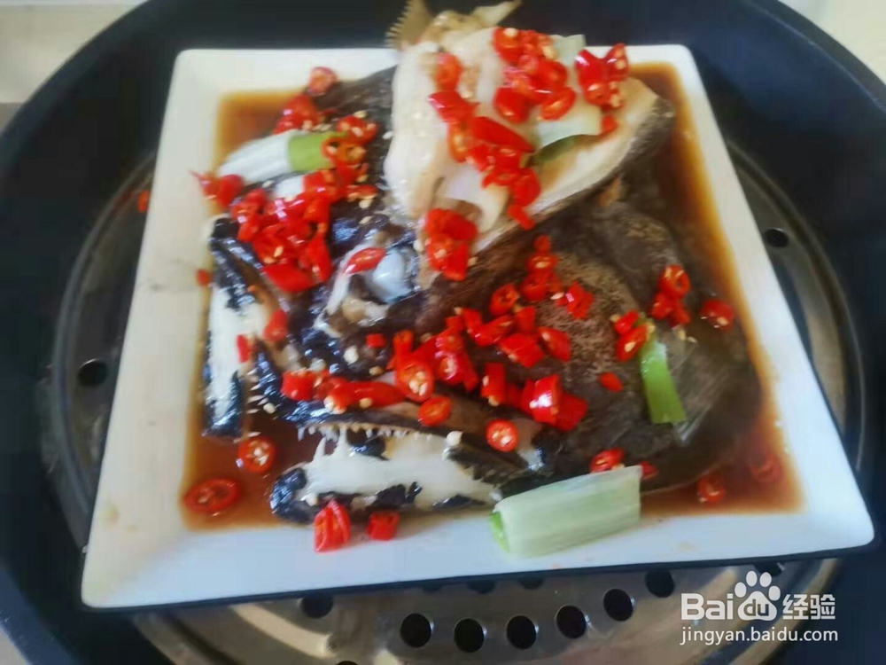 清蒸鲽鱼头的做法
