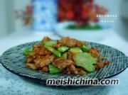 西兰花两吃之---【兰花梗炒肉】