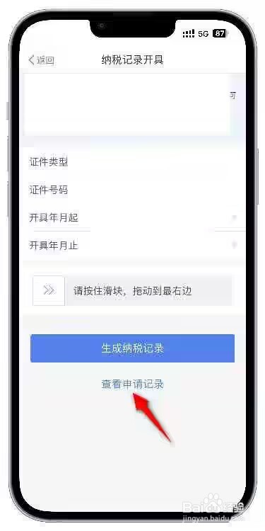 个人所得税开具纳税记录的申请的查看方法