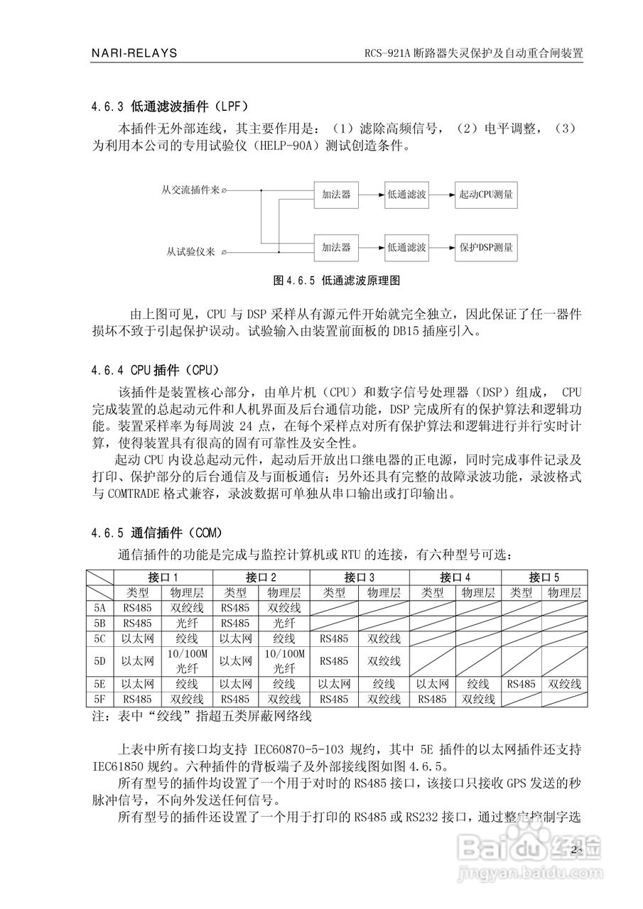 南瑞继保RCS-921A型断路器失灵保护及自动重合闸装置技:[3]