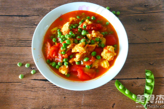 西红柿豌豆炒蛋