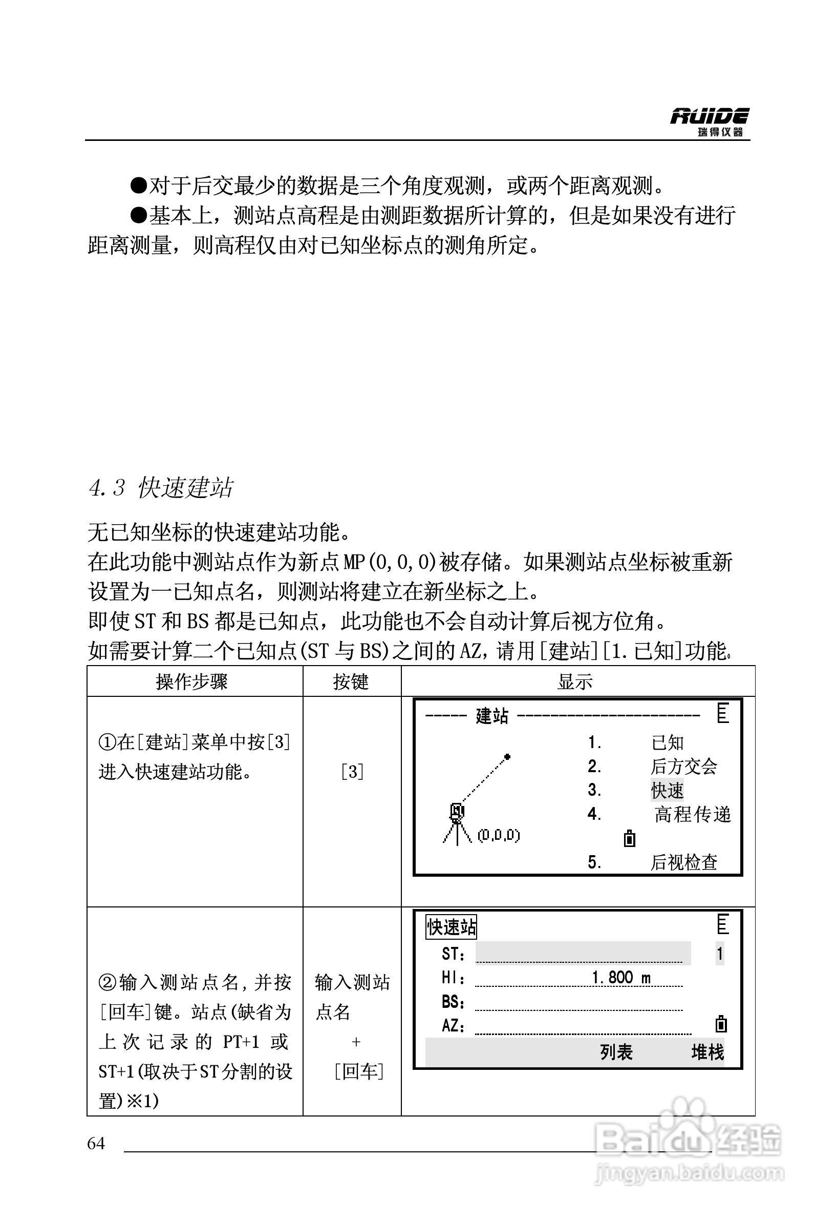 瑞得RTS-862/5R全站仪说明书:[7]