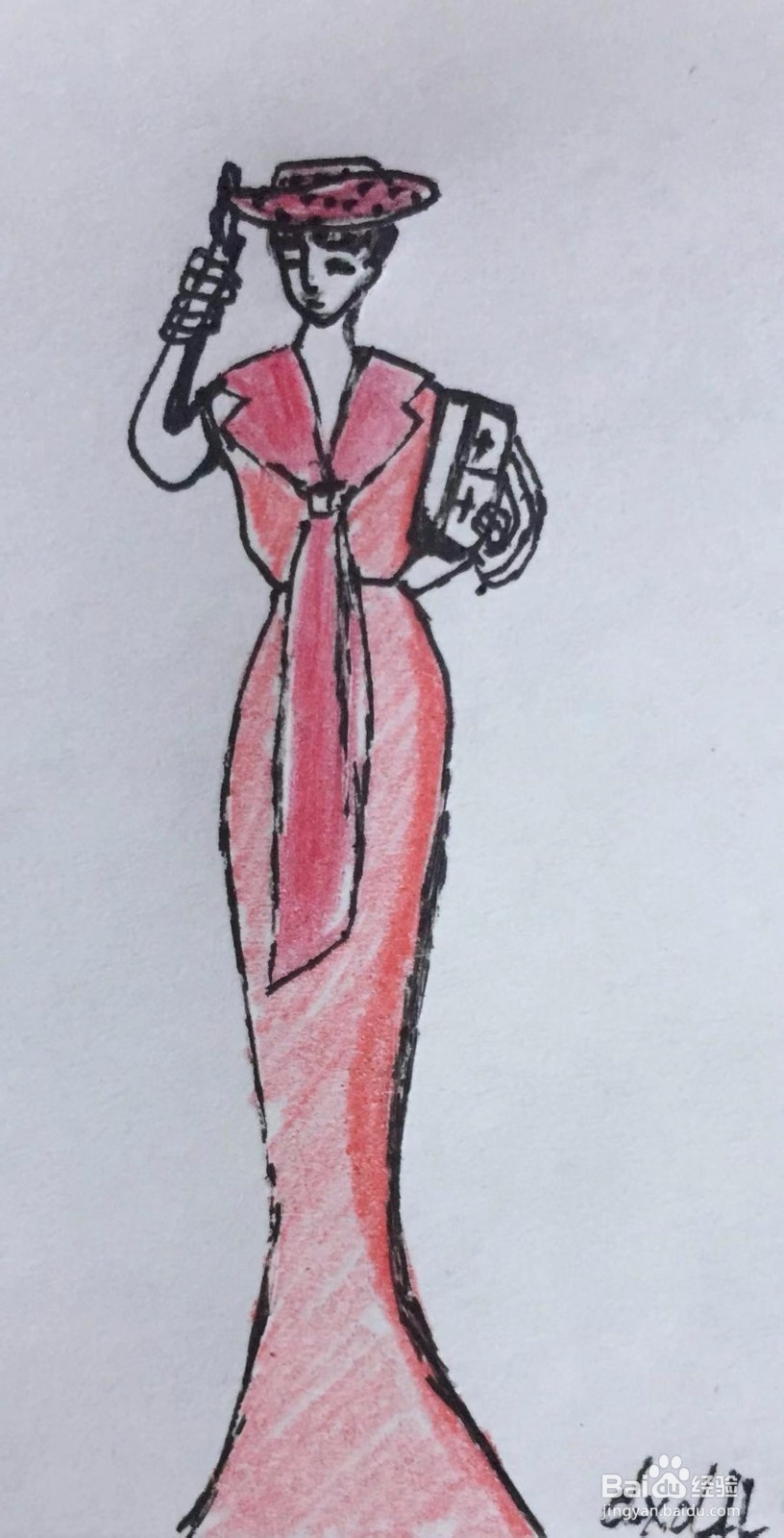 《时装模特》彩铅插画教程