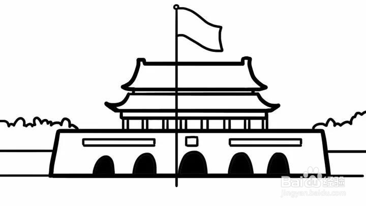 北京天安门简笔画