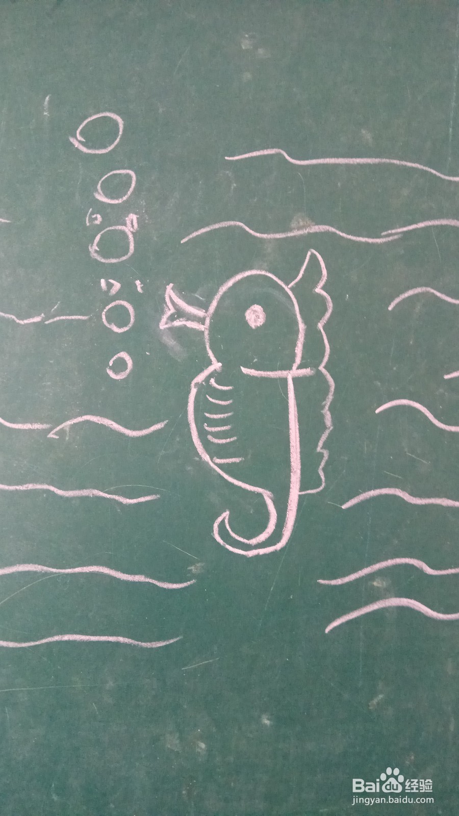 儿童简笔画可爱海马的画法