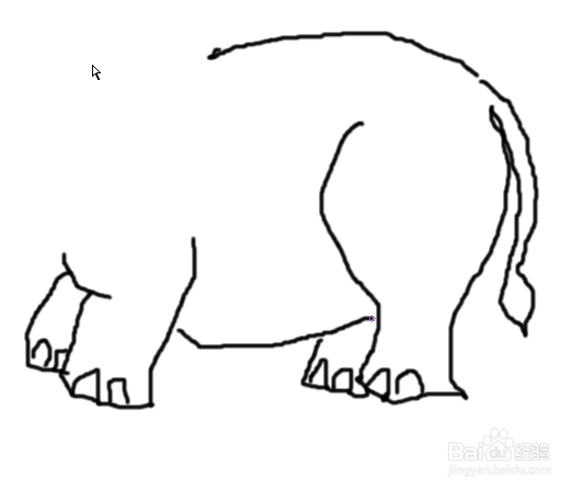 firework自带刷子工具画大象