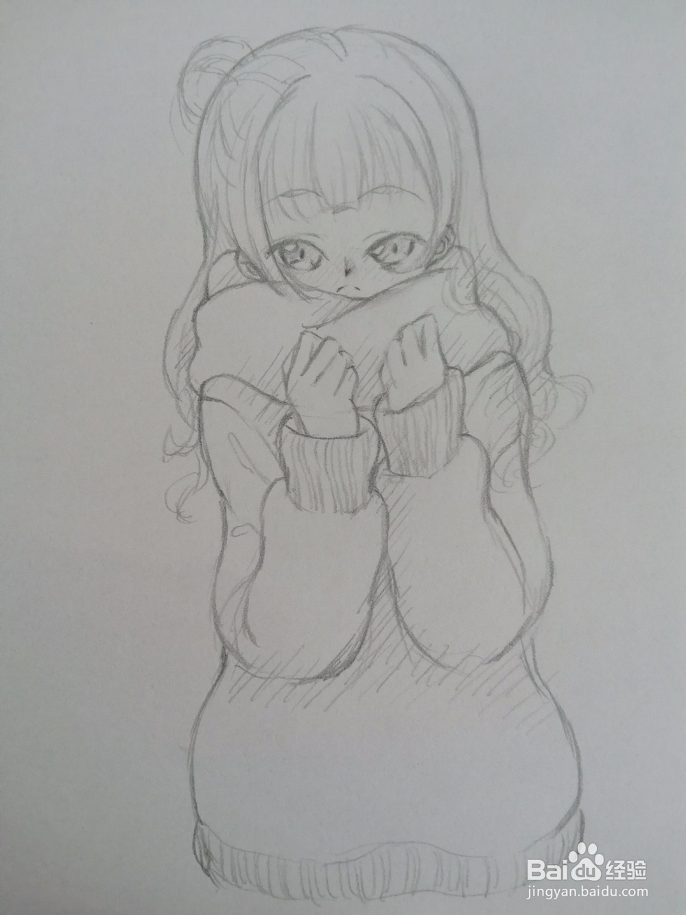 穿着毛衣的漫画人物画法