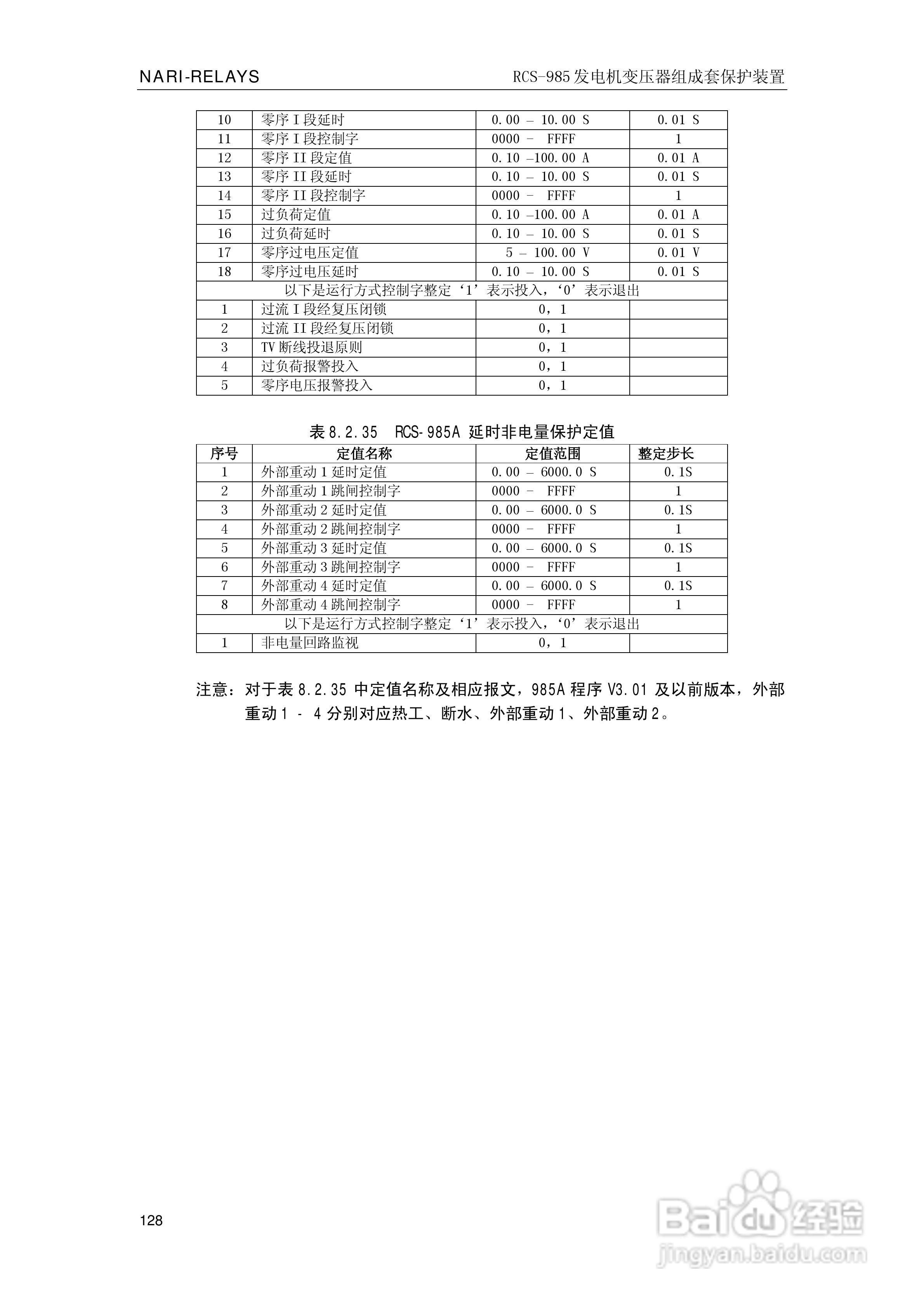 南瑞RCS-985G发电机变压器成套保护装置技术说明书:[14]