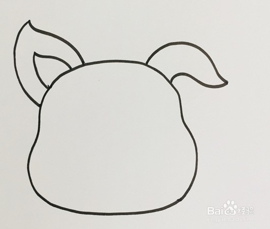 简笔画系列-猪耳朵怎么画