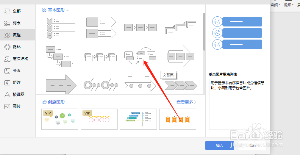 怎么在PPT幻灯片中给流程图添加项目？