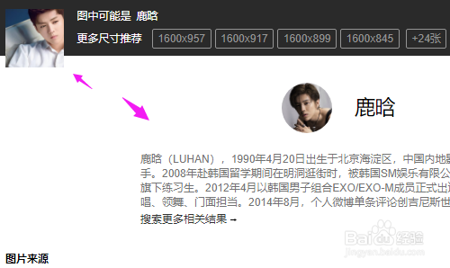 根据已有的图片搜索出图片中的人物信息?