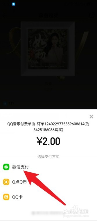 QQ音乐怎么只买单曲不充会员