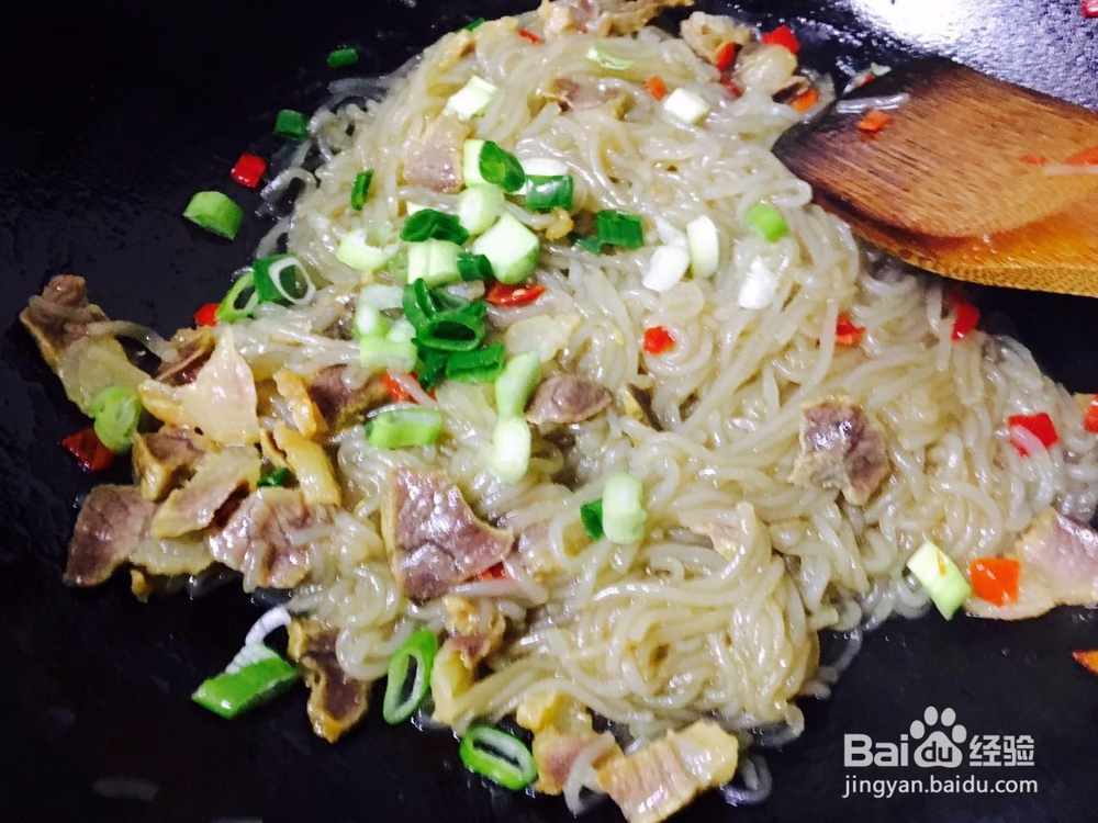 粉丝炒腊肉丁的做法——小白学做菜！