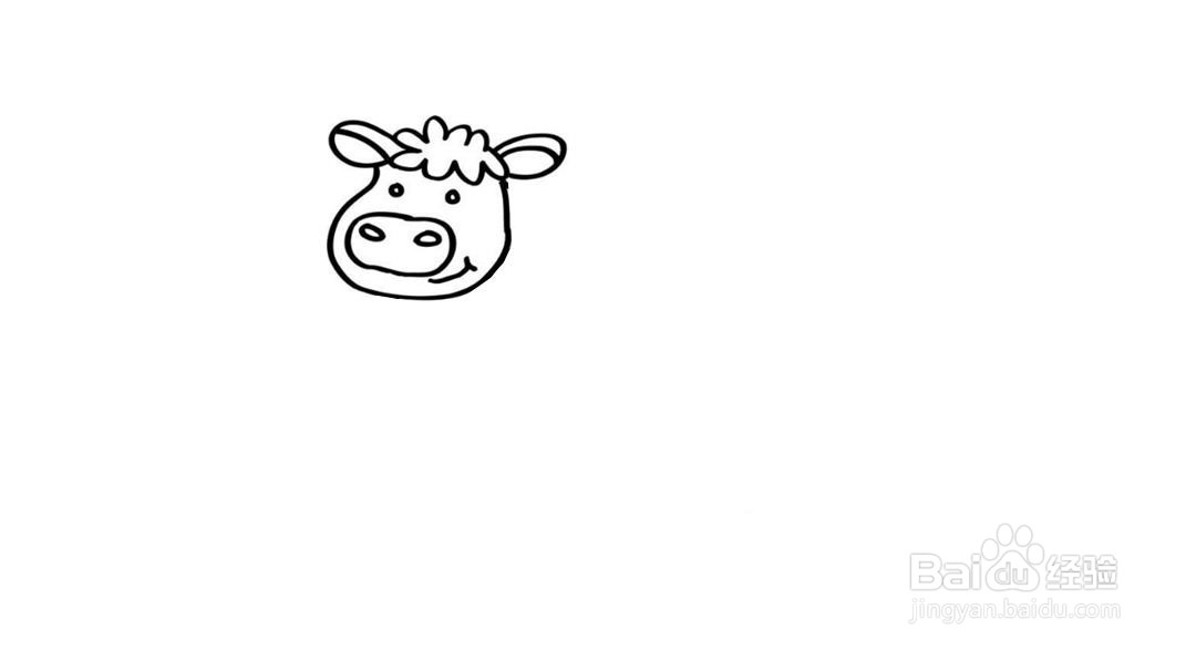 奶牛简笔画画法