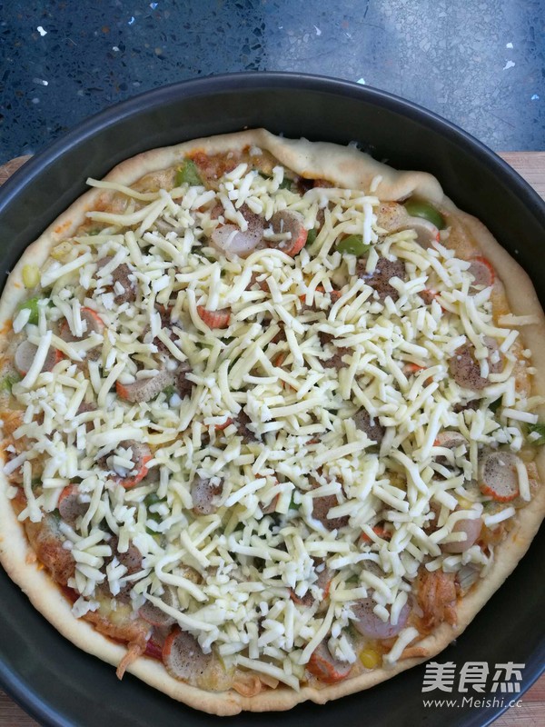 鲜虾披萨的做法