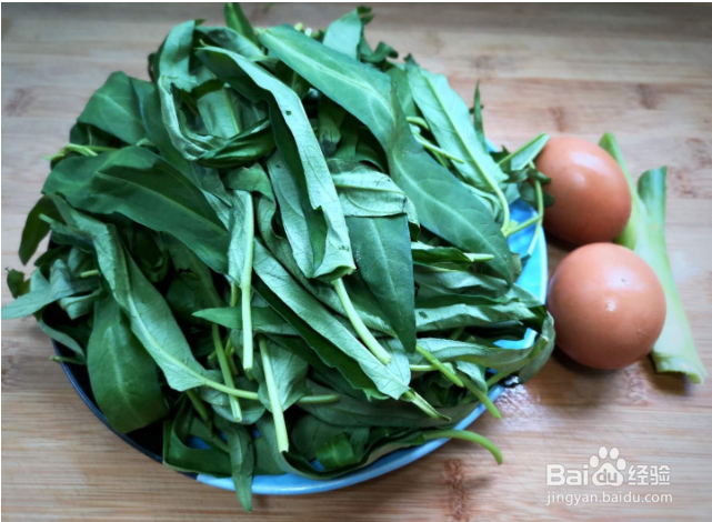 美味空心菜叶鸡蛋汤