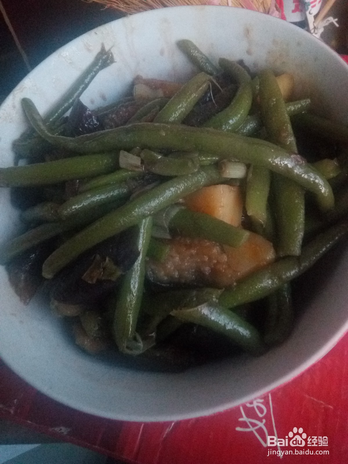 土豆豆角炖茄子