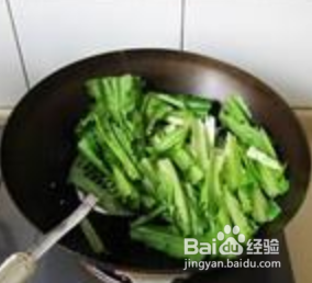 豆豉鲮鱼油麦菜的做法