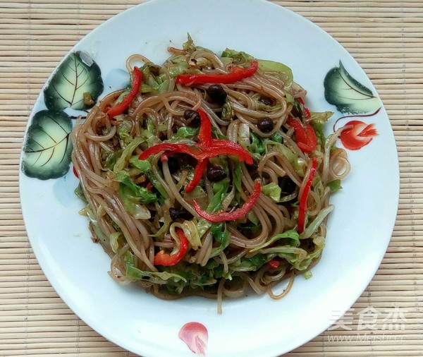 豆豉包菜炒粉条