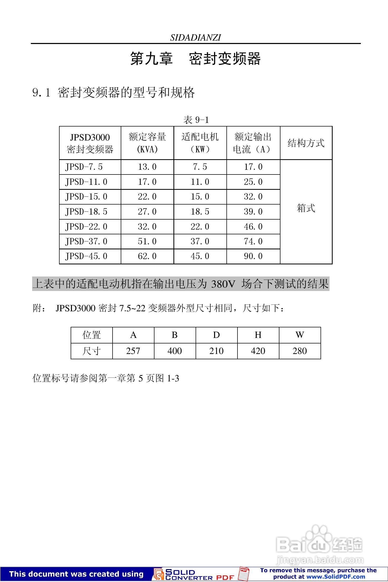 思达JPSD3000-P系列系列变频调速器用户说明书:[7]