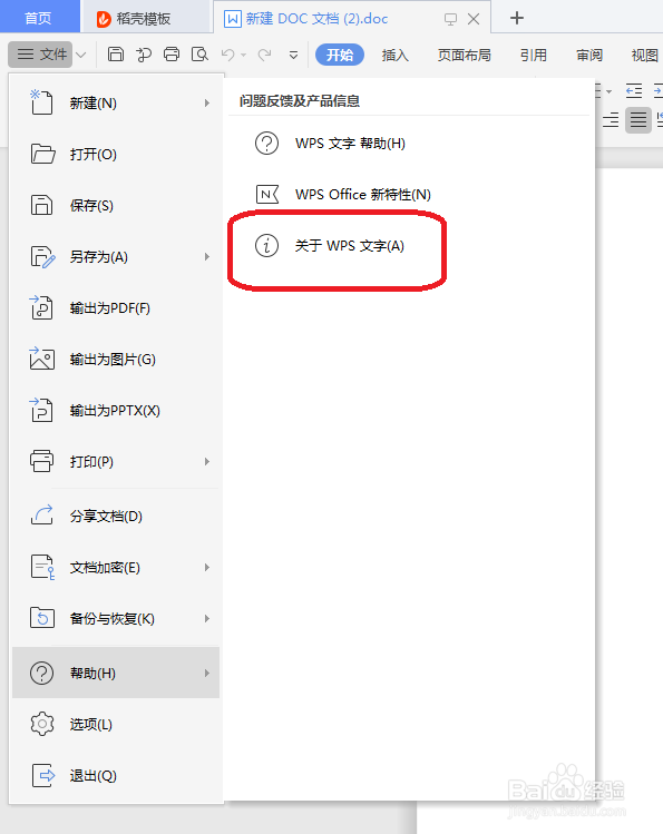 如何查看wps的版本信息