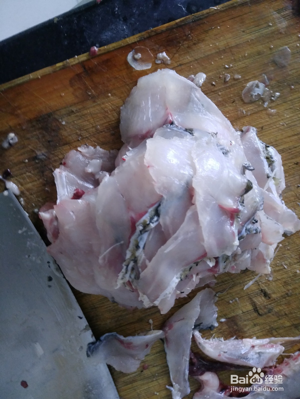水煮鱼肉片的腌制