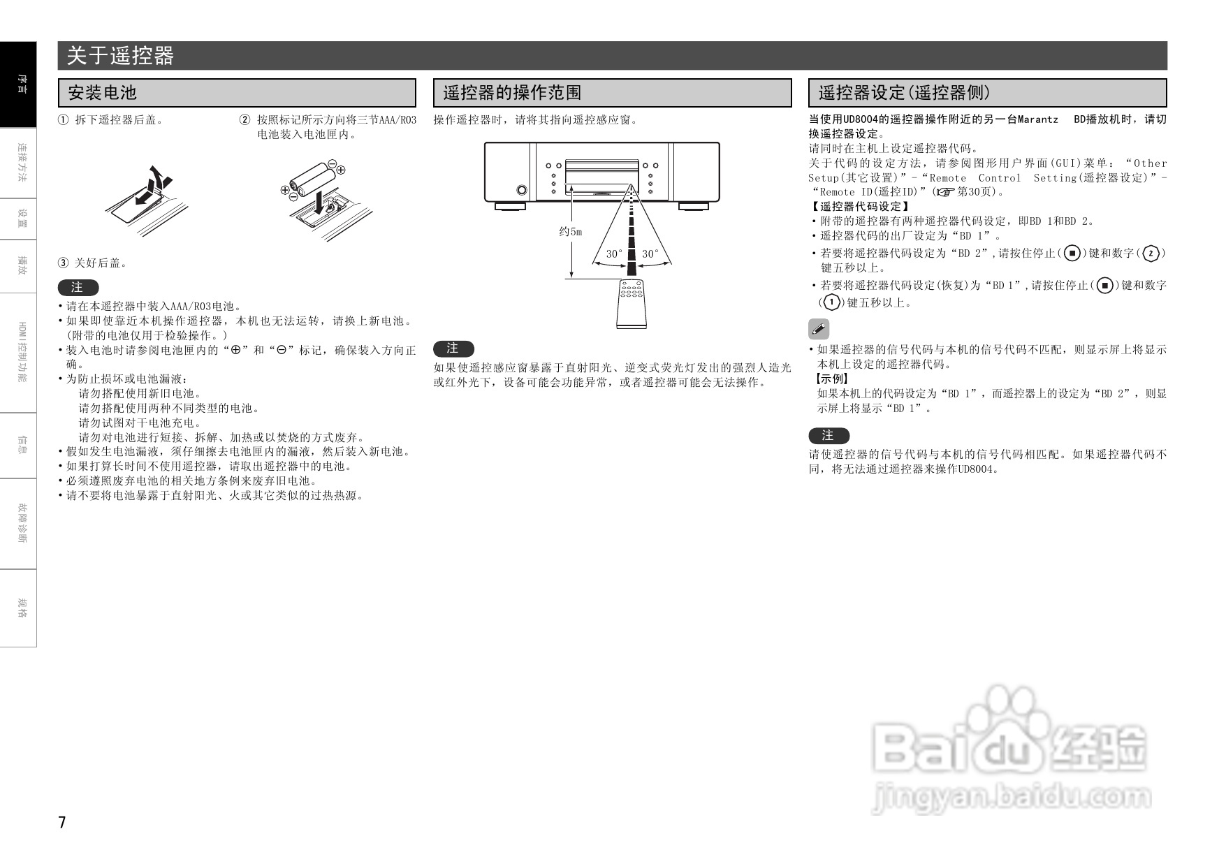马兰士UD8004.功放使用说明书:[1]